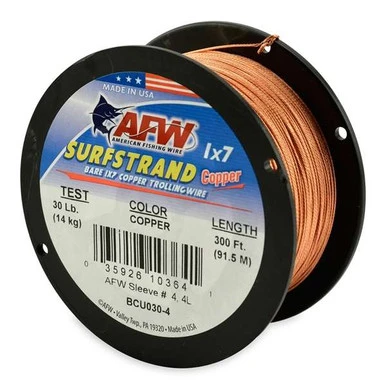 American Fishing Wire BCU030-4 Surfstrand Bare Copper Trolling Wire 3 American Fishing Wire BCU030-4 Surfstrand Bare Copper Trolling Wire