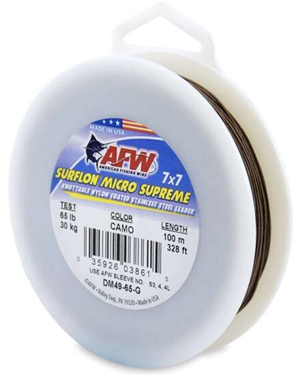 American Fishing Wire Surflon Micro Supreme Nylon 7x7 Leader Wire 3 American Fishing Wire Surflon Micro Supreme Nylon 7x7 Leader Wire