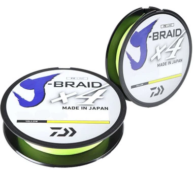Daiwa J-Braid X4 Fluorescent Yellow Line 3 Daiwa J-Braid X4 Fluorescent Yellow Line