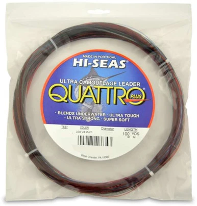 Hi-Seas Quattro Plus Low-Vis Camo Leader 100 Yd. Coil 3 Hi-Seas Quattro Plus Low-Vis Camo Leader 100 Yd. Coil