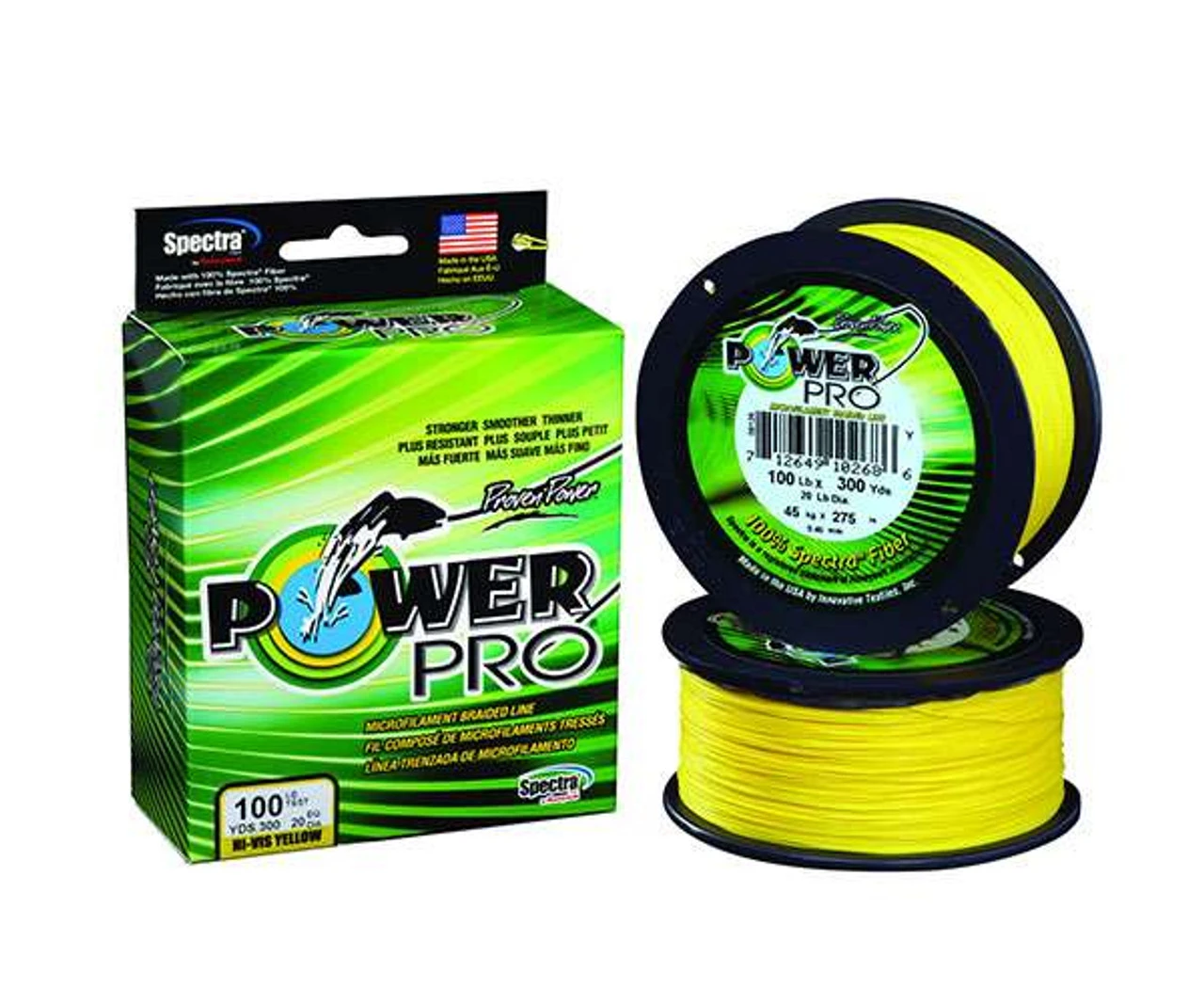 Power Pro PowerPro Braided Spectra Fiber Fishing Line Hi-Vis Yellow 100 Yds 3 Power Pro PowerPro Braided Spectra Fiber Fishing Line Hi-Vis Yellow 100 Yds