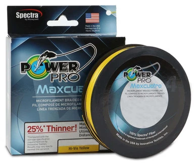 Power Pro PowerPro Maxcuatro Braided Fishing Line Hi-Vis Yellow 150yd Spools 3 Power Pro PowerPro Maxcuatro Braided Fishing Line Hi-Vis Yellow 150yd Spools
