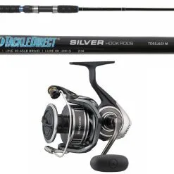 TackleDirect Silver Hook/Daiwa BGMQ6000D-H BG MQ Spinning Combo