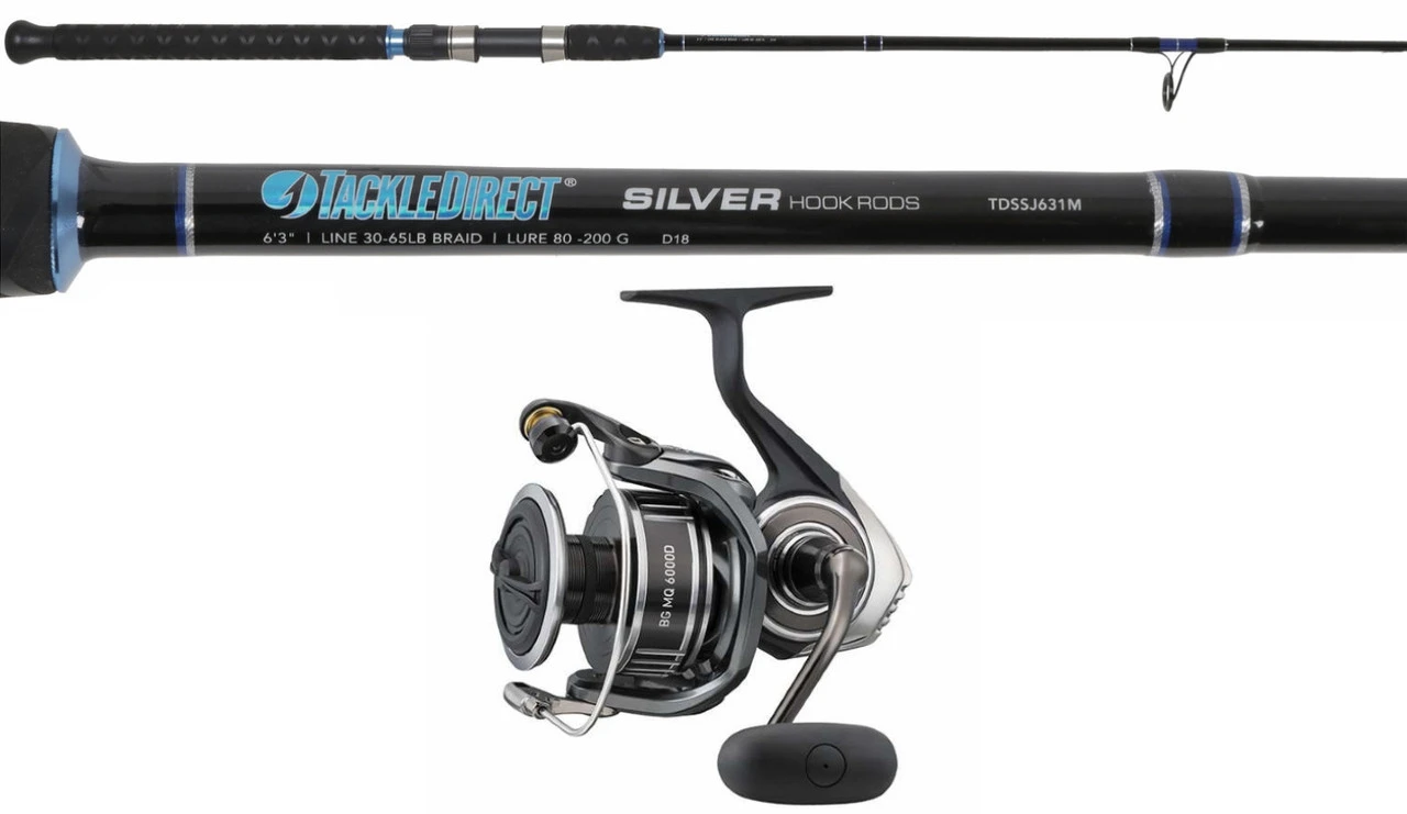 TackleDirect Silver Hook/Daiwa BGMQ6000D-H BG MQ Spinning Combo 3 TackleDirect Silver Hook/Daiwa BGMQ6000D-H BG MQ Spinning Combo